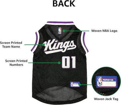 Pets First NBA Sacramento Kings Mesh Dog Jersey, Small