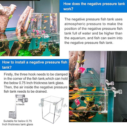 Negative Pressure Aquarium Fish Tank Cool Fish Tank Aquarium Water replenishers Water Level auto-Refill Maintenance