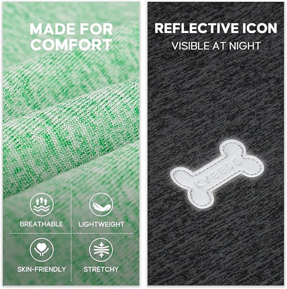 KYEESE 2Pack Dog Shirt, Lightweight Sun Protection Sleeveless Dog T Shirts for Small Dogs Boy, Breathable Pet Reflective Tank Top Summer Dogs Clothes for Outdoor Walking, Grey+Dark Green, M