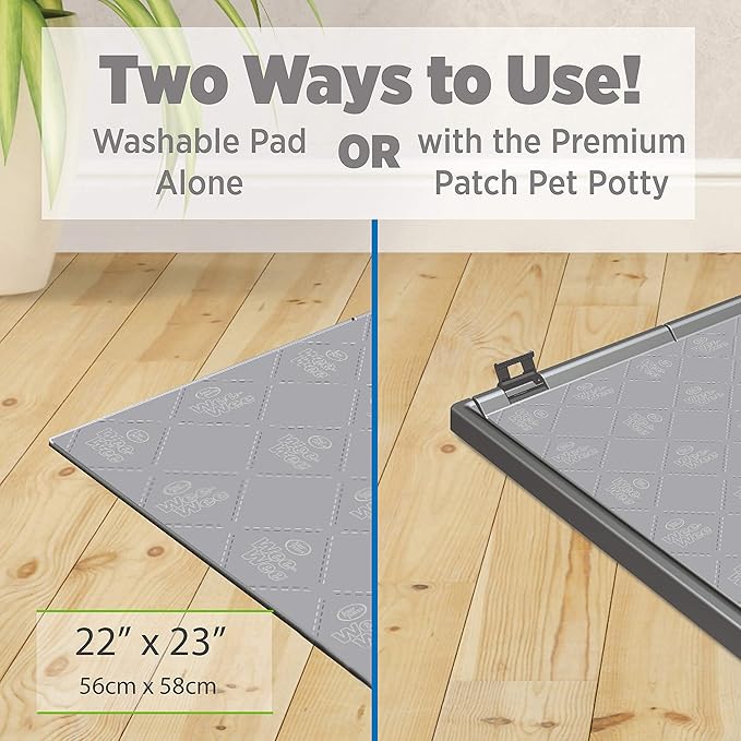 Four Paws Wee-Wee Premium Patch Reusable Pee Pad for Dogs, Premium Patch (Washable Pad) 24.5" x 25.7" (1 Count)