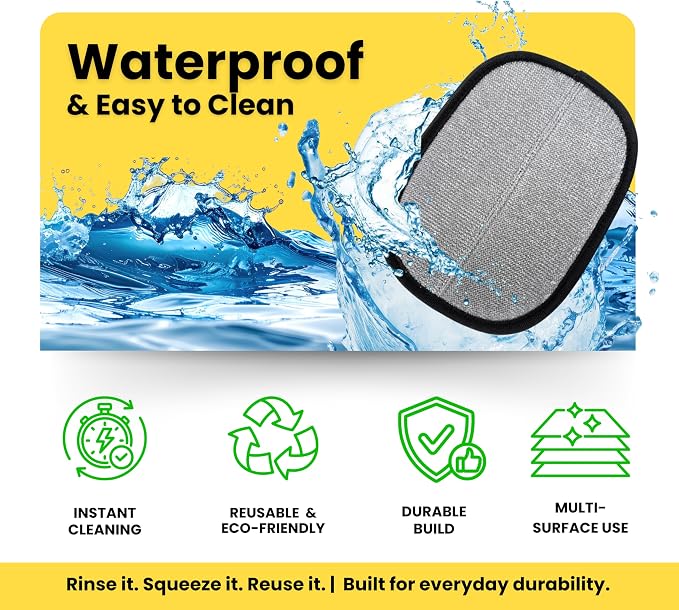Pet Hair Remover Glove for Dogs & Cats – Reusable Hair Removal Mitt for Furniture, Couch, Car Seat & Carpet – Washable & Electrostatic Pet Fur Cleaner