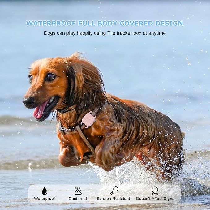 4 Pack Silicone Case for Tile Mate 2024/2022, Tracker Cover for Dog/Cat Collar Holder, Waterproof & Dustproof, Multicolor