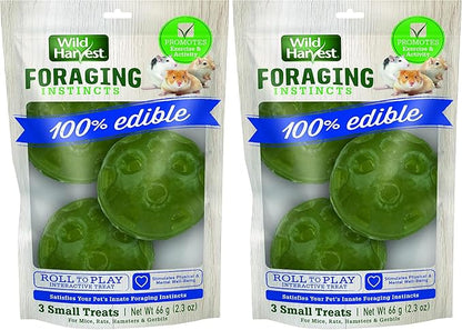 Wild Harvest® Foraging Instincts Roll n’ Play Interactive Treat, 3 Count, for Pet Mice, Rats, Hamsters and Gerbils, 2.30 Ounce (Pack of 2)