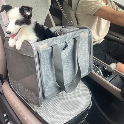 Soft Cats Carrier Airline Approved Small Dog Carriers for Puppy Travel Bag Softsides Puppy Carry,Soft-Sided,Pets Small Animals Rabbits Bunny Outdoor (Gray)