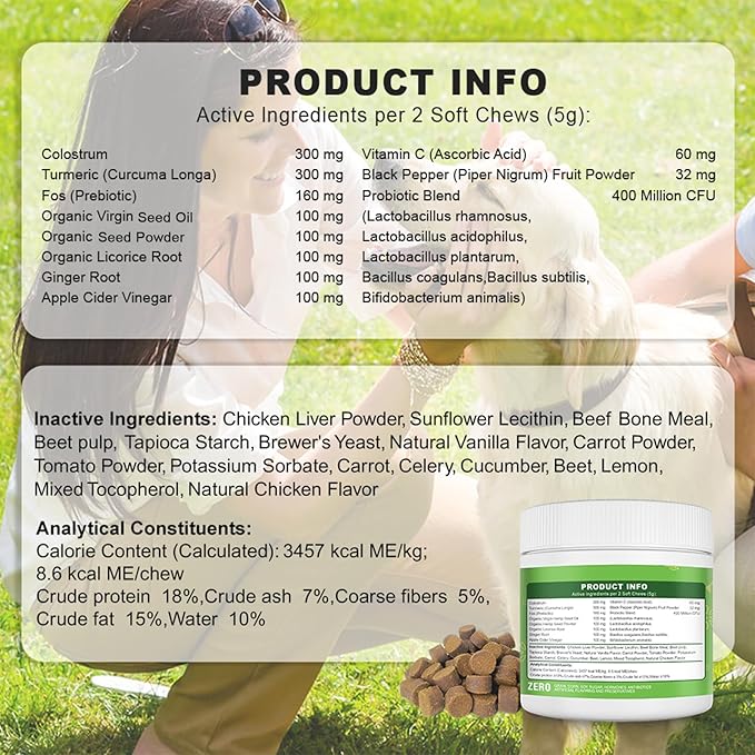 Dog Allergy Chews Itching Skin Relief & Immune Support,Dogs is Human Multivitamin Itch Relief for Yeast, Seasonal Allergies Itchy Skin and Itchy Ears, Gut Health, Chicken- 200ct