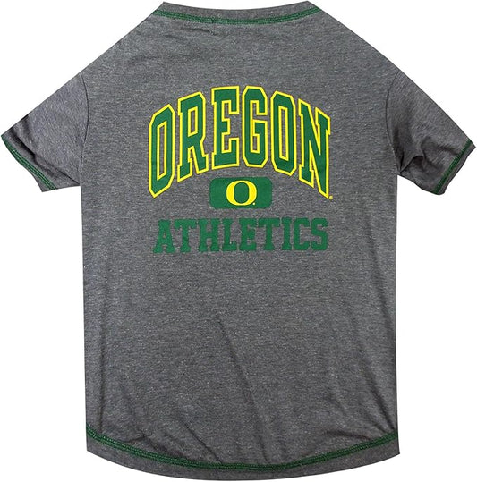 Pets First Collegiate Oregon Ducks Dog T-Shirt, Medium. - Licensed Shirt for Pets Team Colored with Team Logos.- Premium Stretchable Materials for The Comfrot of Your Dog & Cat.
