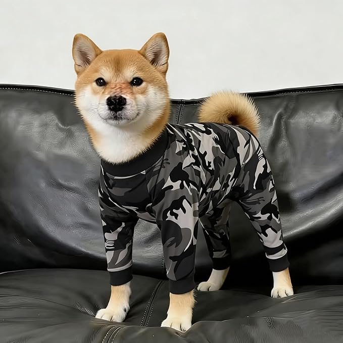 Xqpetlihai Dog Onesie Surgery Recovery Suit for Medium Large Dogs Recovery Shirt for Abdominal Wounds or Skin Diseases Bodysuit Dogs Pajamas (XXXL,C)