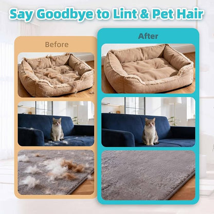 Pet Hair Removal Glove, Upgraded Electrostatic Pet Hair Remover, Reusable Five-Finger Magic Brush, Effectively Removes Dog & Cat Hair from Couch, Carpet, Clothes, Furniture & Car Seat