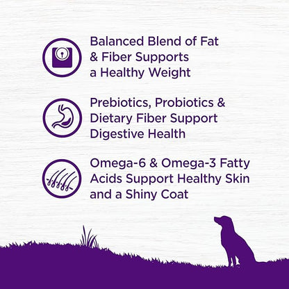 Wellness Complete Health Healthy Weight Adult Dry Dog Food, Wholesome Grain Kibble, Chicken and Peas Recipe, 26 lb Bag