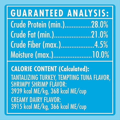 Temptations Cat Treats Classic Crunchy and Soft Cat Treats Variety Pack,6.3 oz. Pouches,(Pack of 12)