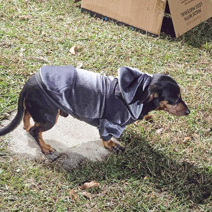 BEAUTYZOO Dog Hoodie Sweaters for Small Medium Dogs- Warm Fall Winter Fleece Jacket for Cold Weather, Soft Velour Hooded Coat with Leash Hole & Pocket, Puppy Sweatshirt Clothes Bulldog Schnauzer,Grey