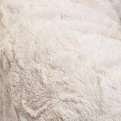 Best Friends by Sheri The Original Calming Donut Dog Bed for Extra-Large Dogs up to 150 lbs, Lux Faux Fur, Oyster, 45" x 45"