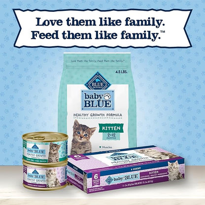 Blue Buffalo Baby Blue Natural Grain-Free Dry Food for Kittens, Healthy Growth Formula with DHA, High-Protein Savory Chicken Recipe, 4.5-lb Bag