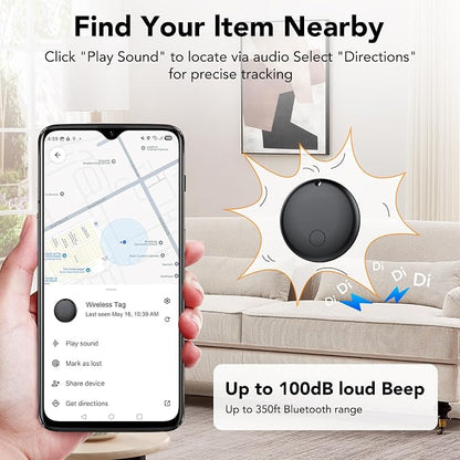 Android Air Tracker, Bluetooth Tracker Tags, Work with Google's Find Hub(Android), Smart Tags for Luggage, Wallet, Vehicles, Keys (Not for iOS) 4 Pack