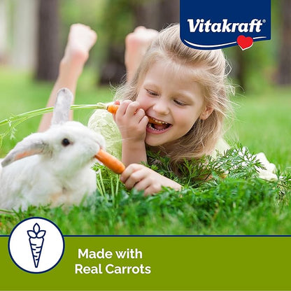 Vitakraft Slims with Carrot Small Animal Treats 1.76 oz Crunchy Baked Snacks for Rabbits Guinea Pigs Hamsters Gerbils Nutritious Light Texture with Carrot Flavor Wholesome Nourishment