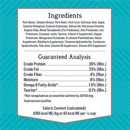 Stewart Freeze Dried Dog Food Topper, PuffTops, Bacon, Chicken, Apple & Kale, 3.5 Ounce Resealable Pouch, Flavor Enhancing Meal Topper or Dog Treat, Made in USA