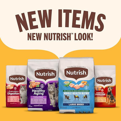 Nutrish Large Breed Real Beef, Pea, Carrot & Brown Rice Recipe Whole Health Blend Dry Dog Food, 40 lb. Bag (Rachael Ray)