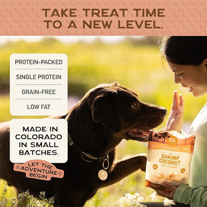 Smart Cookie All Natural Dog Treats - Shrimp & Coconut - Training Treats for Dogs with Allergies, Sensitive Stomachs - Soft Dog Treats, Chewy, Grain Free, Human-Grade, Made in USA - 5oz, Pack of 3