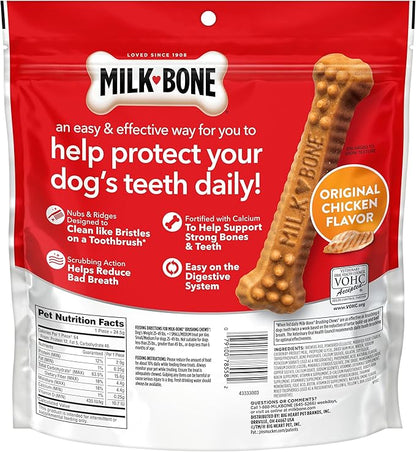 Milk-Bone Brushing Chews Original Chicken Flavor Daily Dental Dog Treats, Small/Medium, 19.6 Oz. Bag