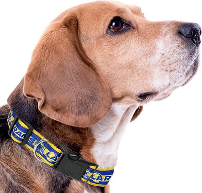 NFL PET Collar Los Angeles Rams Dog Collar, Large Football Team Collar for Dogs & Cats. A Shiny & Colorful Cat Collar & Dog Collar Licensed by The NFL
