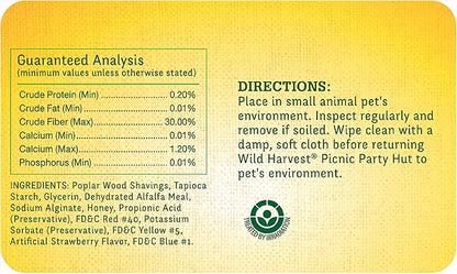Wild Harvest™ Picnic Party Hut, Artificial Strawberry Flavored House for Pets, 1 Ct.
