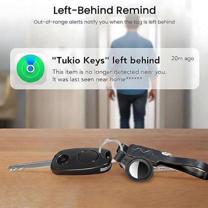 2 Pack Tracker Tag [Apple MFi Certified] Pair with Apple Find My (iOS Only) Air Bluetooth Smart Tag Key Finder Item Locator Waterproof Worldwide Tracking Device for Kid Pet Wallet Backpack Dog Luggage