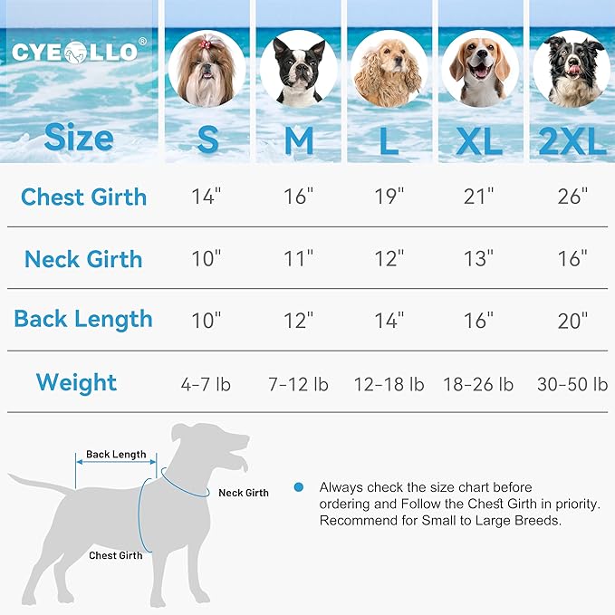 cyeollo 2 Pack Dog Cooling Shirt, Lightweight Sun Protection Sleeveless Dog Vest, Breathable Summer Clothes for Small Medium Dogs Boy & Girl, Soft Pet Tshirts, Yellow Duck XL