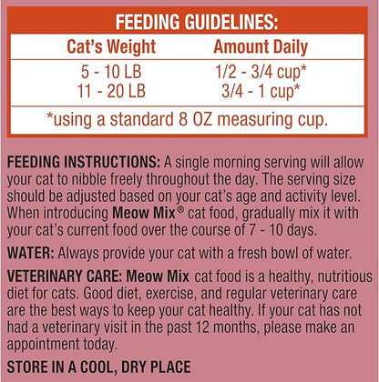 Meow Mix Gravy Bursts Savory Chicken Flavor Mix with Gravy Filled Pieces, Dry Cat Food, 13.5 Pound Bag