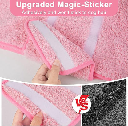 Bienbee Dog Bathrobe, Quick Drying Super Absorbent Dog Robes for After Bath, Warm Keeping Dogs Towel, Dogs Bath Supplies, Pink XXL