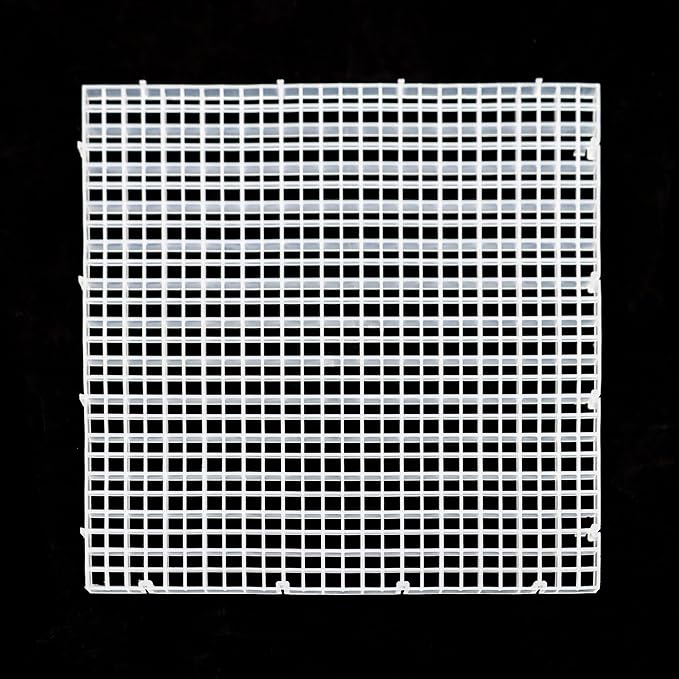 Aquarium Fish Tank Bottom Isolation 8 Pcs, Plastic Egg Crate Grid Divider Tray Egg (L 8pcs)