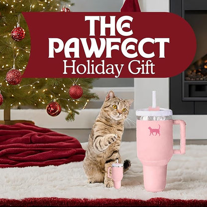 PUPROAR Kitty Cup Catnip Toy - Easter & Birthday Cat Gift Toy with Catnip & Crinkle, Funny Gift for Girl Indoor Kitten (Pink Peach Dust)