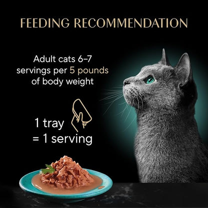 Sheba Gravy Indulgence Adult Wet Cat Food,Wet Food for Cats Salmon Entree in Extra Gravy,2.6 oz. Twin-Pack Trays (,48 Servings),24 Count (Pack of 2)