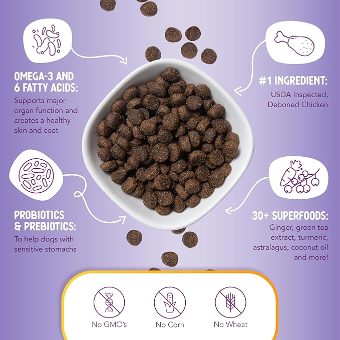 Health Extension Lite Chicken & Brown Rice Dry Dog Food, Low Fat Formula Supports Healthy Weight, with Probiotics & Superfoods for Digestion & Coat Health (30 lb)