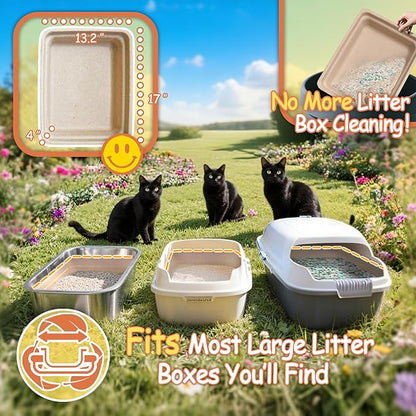 9-Pack Disposable Litter Boxes for Cats: Leak-Proof 3/6/9/20/32 Odor Control Tray for Kittens Rabbits Travel Indoor Easy to Dispose of