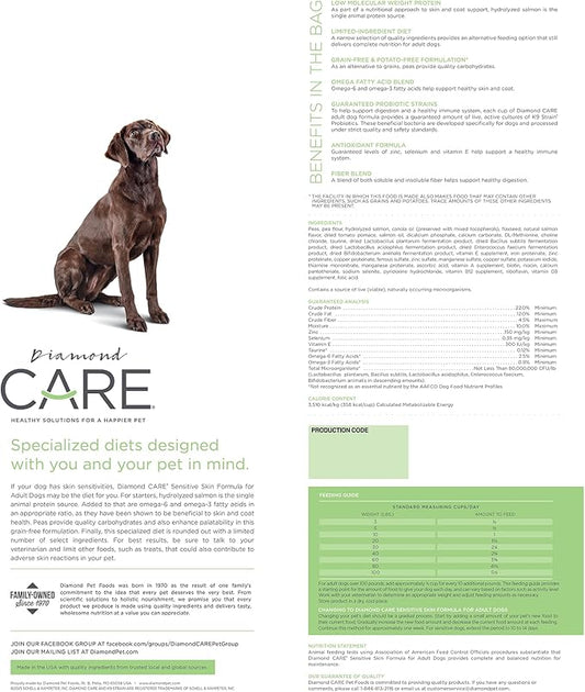 DIAMOND CARE Dry Dog Food Sensitive Skin 8lb