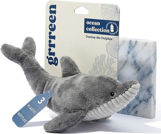 Dog Toys | Plush Toy Dolphin Stuffed Animal for Dogs | Medium Eco Friendly Toy - Easy to Clean and Made from Non Toxic Materials