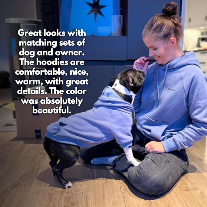 Spark Paws Human Hoodie - Premium Quality, Buttery Soft, Superior Comfort and Fit, Calming Fleece Interior, Suitable for All Styles - Slate Blue - M