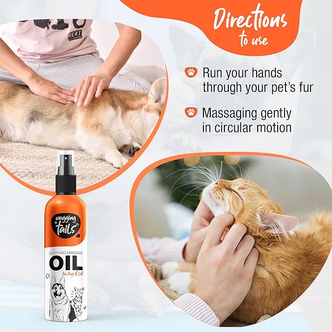 Wagging Tails 6-in-1 Soothing Oil - 6.76 fl oz for Dogs & Cats | Coconut Oil for Skin & Coat | Helps Hydrate & Moisturize Hair | Improve Coat Shine and Softness
