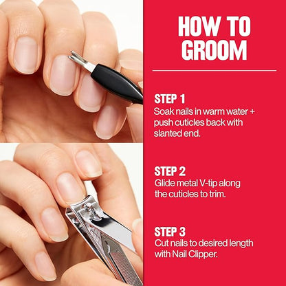 Revlon Nail Clipper With File, Manicure Care Tool With a Curved Blade for an Accurate Trimming and Grooming, Easy to Use (Pack of 1)