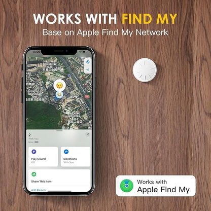 Car GPS Tracking Device for Vehicles,Cars etc,2PCS Real Time Mini Hidden Car GPS Tracker for Vehicles with Waterproof Case, Vehicles Tracker Works with Find My (iOS Only), No Monthly Fee