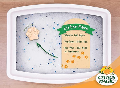 Citrus Magic Pet Odor Eliminator Litter Paws, Ocean Breeze, 6-Count