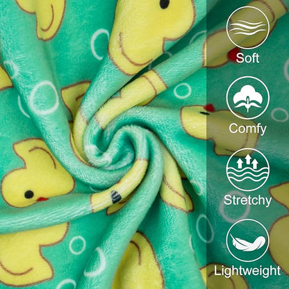 KYEESE Dog Pajamas Velvet Dog Pajamas Small Sized Dogs Dogs Pjs with Yellow Ducks Pattern Soft Doggie Jammies Stretchy Doggie Clothes Puppy Onesie Comfy Pet Coat Pet Costume, X-Small