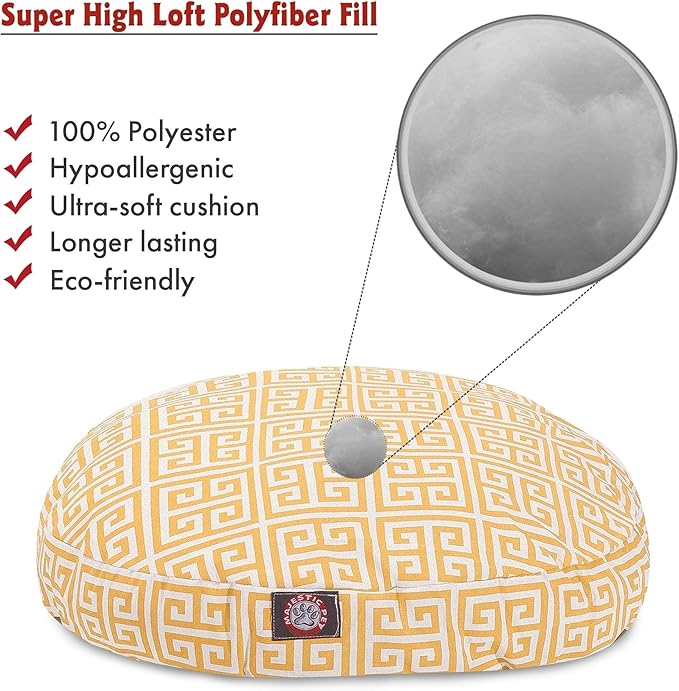 Citrus Towers Medium Round Indoor Outdoor Pet Dog Bed With Removable Washable Cover By Majestic Pet Products
