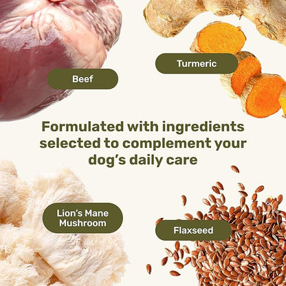 Badlands Ranch Super Daily Wellness Soft Chews for Dogs – Superfood Blend with Flaxseed, Turmeric & Lion’s Mane Mushroom – 60 Soft Chews