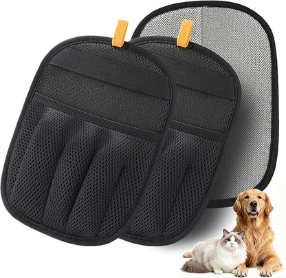 Magic Brush Pet Hair Remover Glove,Upgraded 5-Finger Electrostatic Pet Hair Removal Gloves for Couch, Carpet, Car Seat, Bedding, Furniture, Laundry,Reusable Animal Fur Removal Tool (Black-2PCS)
