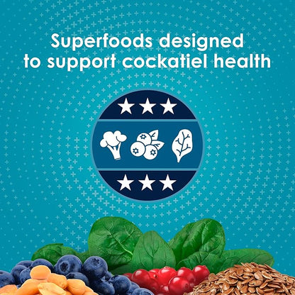 Kaytee Forti-Diet Pro Health Nourish+Protect Cockatiel Food, Comprehensive Nutrition Backed by Science, Digestive Health, Immune Support, 5 pounds