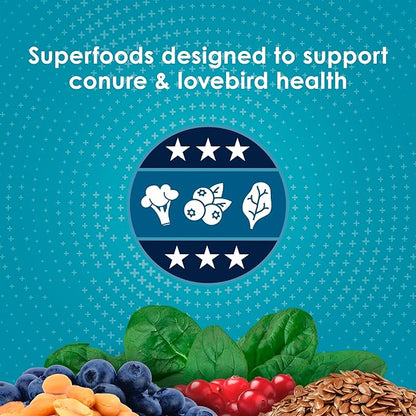 Kaytee Forti-Diet Pro Health Nourish+Protect Conure & Lovebird Food, Comprehensive Nutrition Backed by Science, Digestive Health, Immune Support, 4 pounds