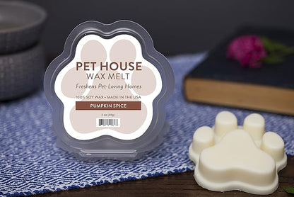 One Fur All Pet House Scented Wax Melts for Warmer - Long-Lasting Pet Friendly Plant Based Soy Wax Melts, Pumpkin Spice Pack of 2