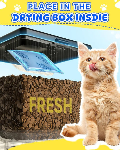 12PCS Desiccant Packets Replacement Compatible with oneisall All Automatic Cat Food Dispenser, Automatic Pet Feeders Cat Dog Feeder, Moisture Control Packs for Storage, Silica Gel Packets