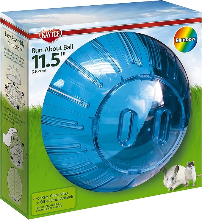 Kaytee 11.5" Assorted Color Run-About Exercise Ball For Pet Rats & Chinchillas